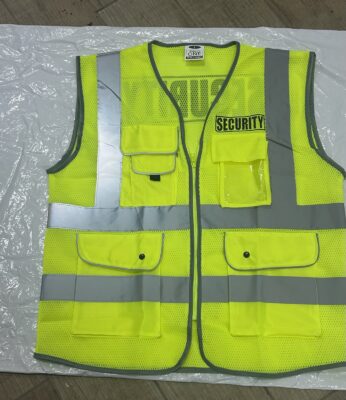 Safety vest with security logo